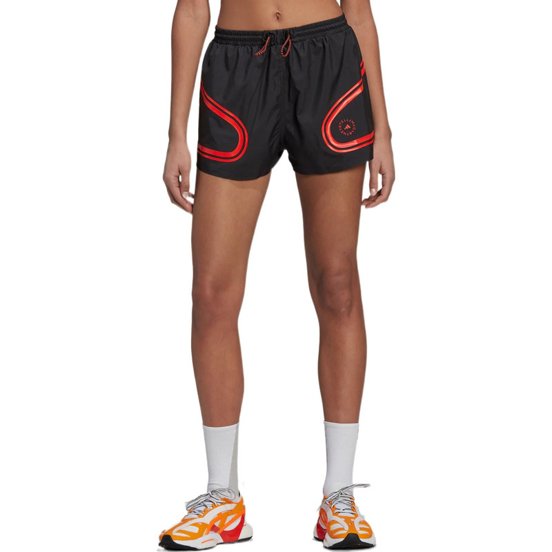 adidas (WMNS) adidas by Stella McCartney TruePace Running Shorts 'Black Red' HD9118 outlook