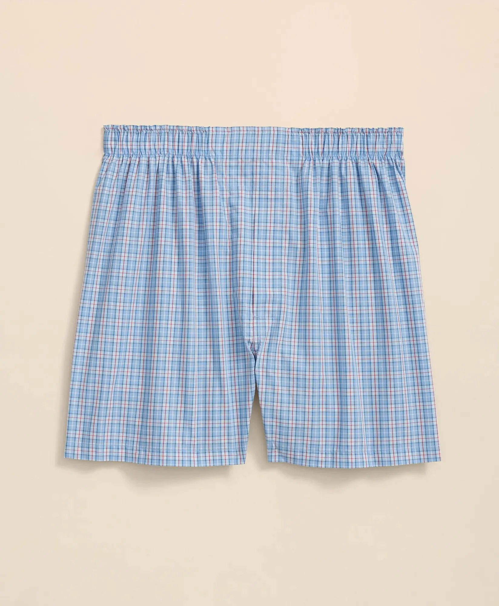 Cotton Broadcloth Mini Check Boxers - 1