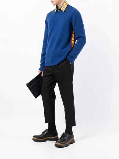 VERSACE Greek key knit crewneck jumper outlook