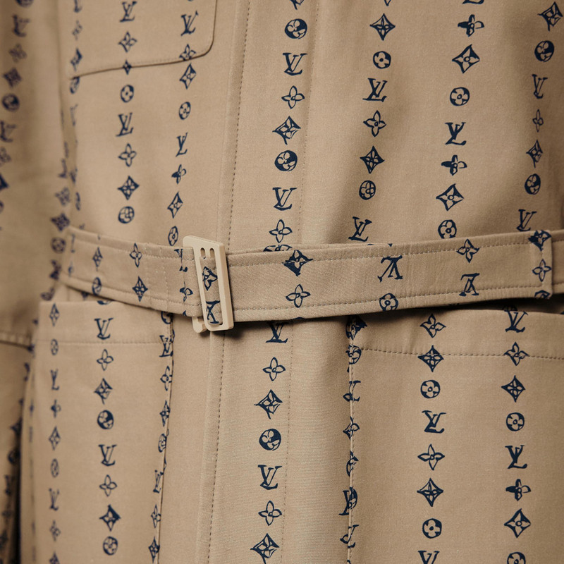 Monogram Stripes Belted Coat 4