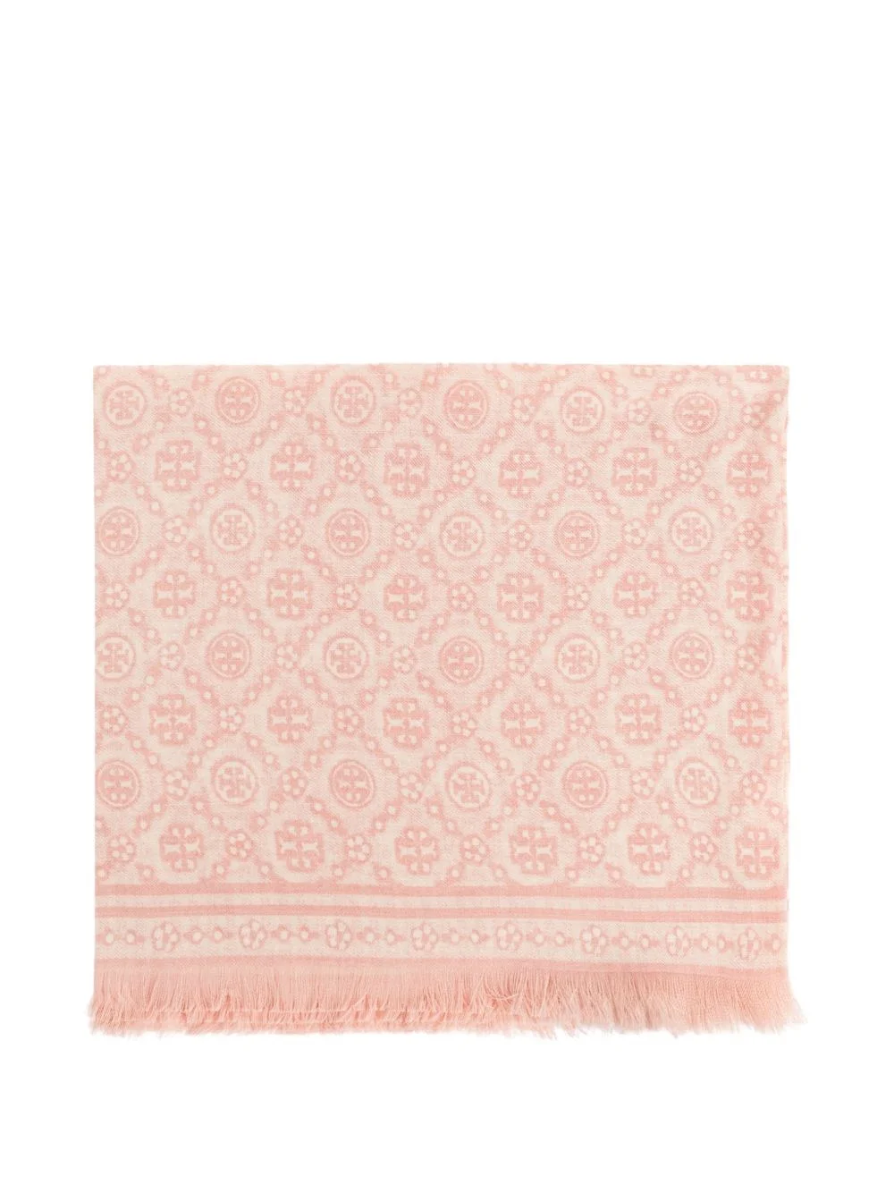 Monogram wool and silk scarf - 1