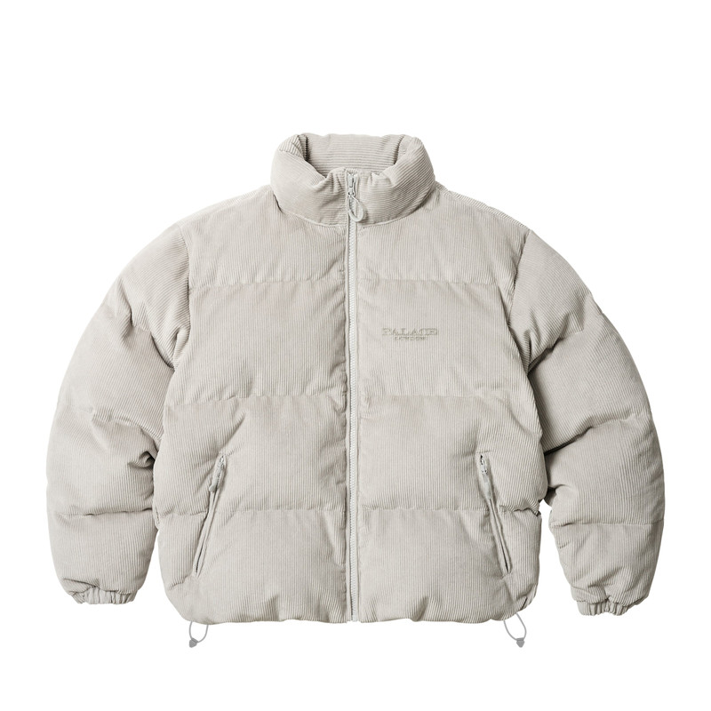 CORDUROY PUFFA JACKET STONE - 1