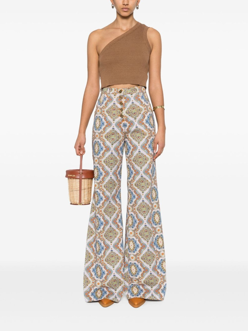 Etro mandala-print flared jeans outlook