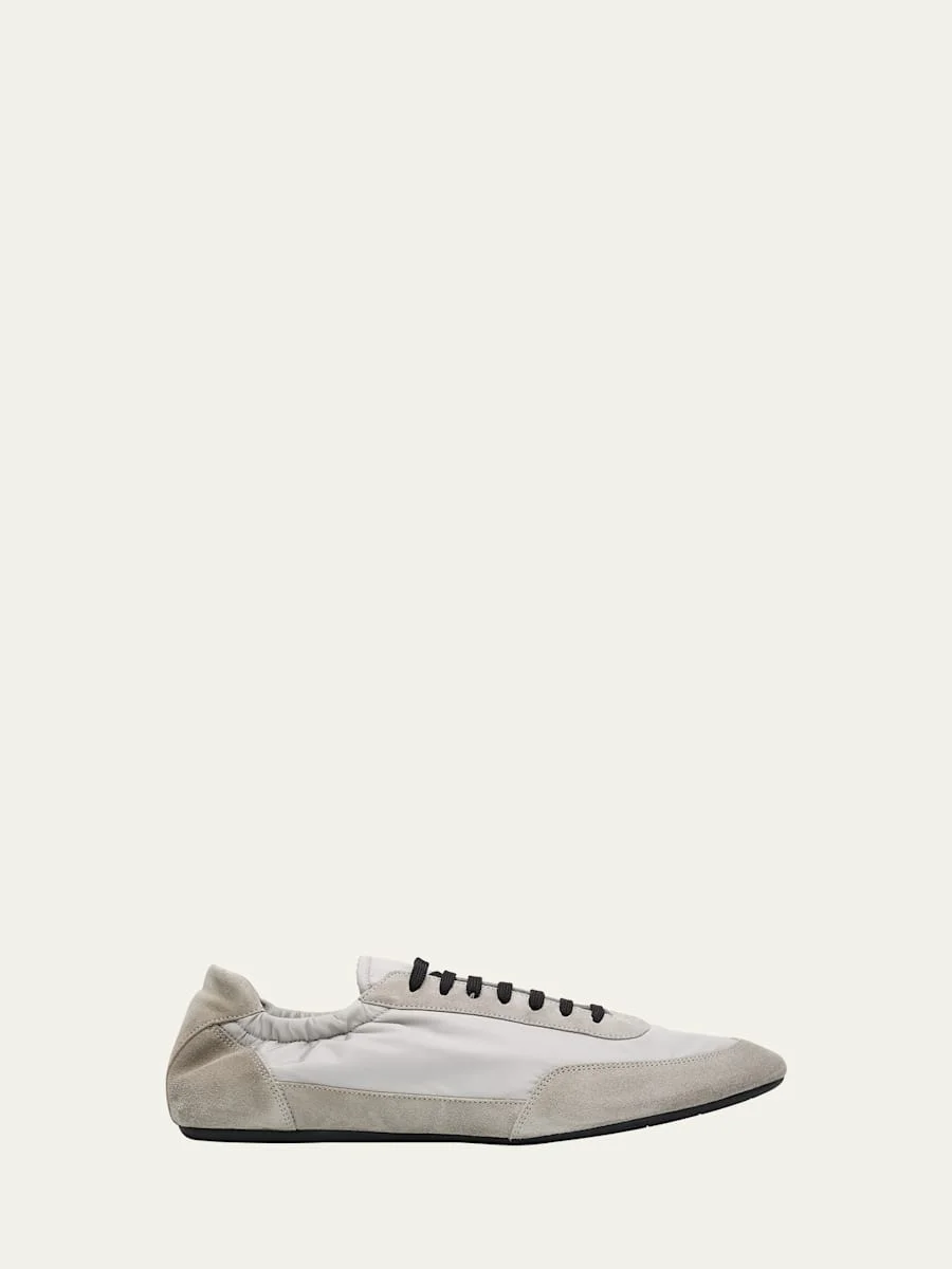 Men's Collapse Nylon and Suede Low-Top Sneakers - 1