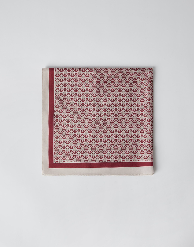 Starburst flower silk pongee foulard 1