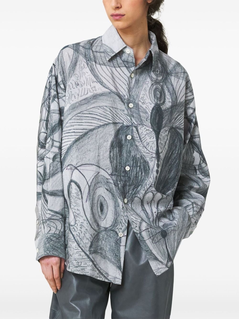 Angkasapura button-up silk shirt - 4