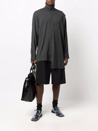 Yohji Yamamoto asymmetric roll-neck wool jumper outlook