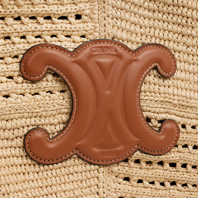 Celine Classic Panier Medium Couffin IN RAFFIA PATCHWORK AND CALFSKIN 5