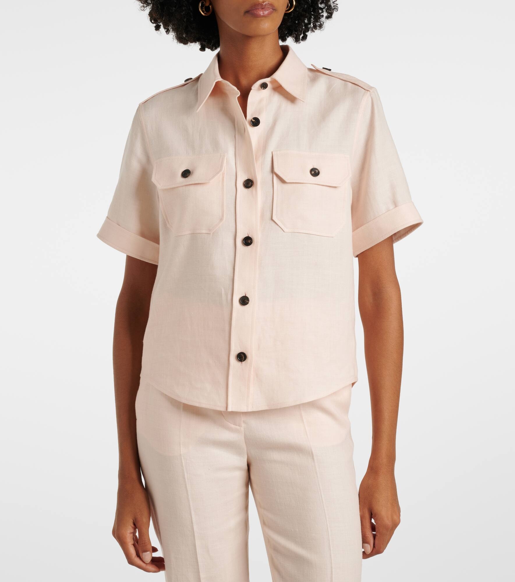 Annalisa linen and wool blouse - 5