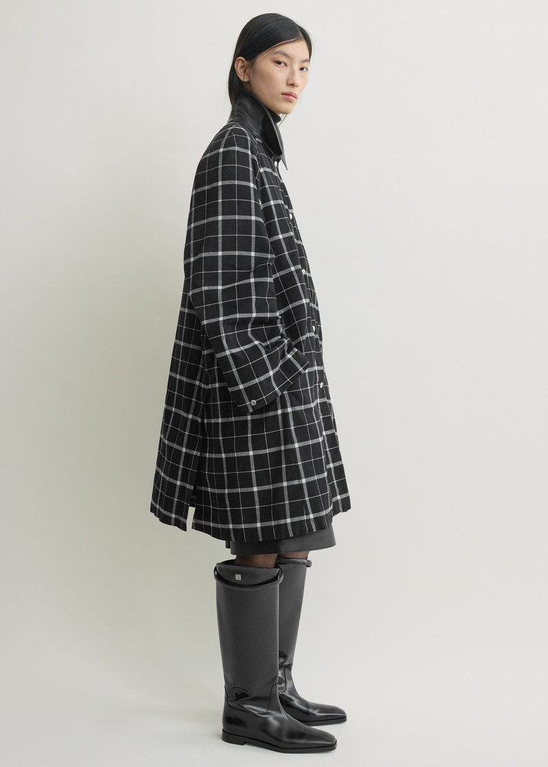 Windowpane country coat black/white 3