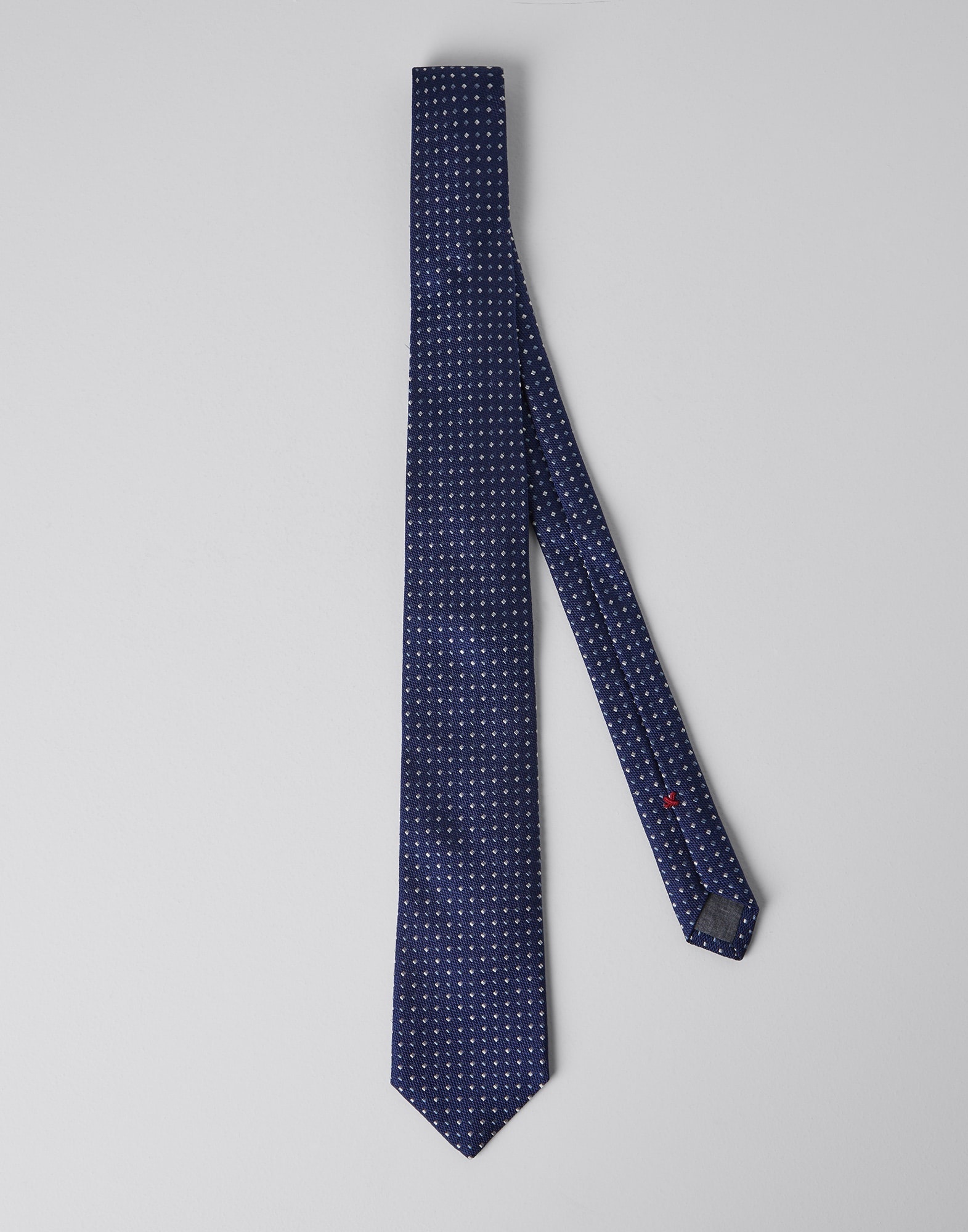 Spotted silk tie - 1