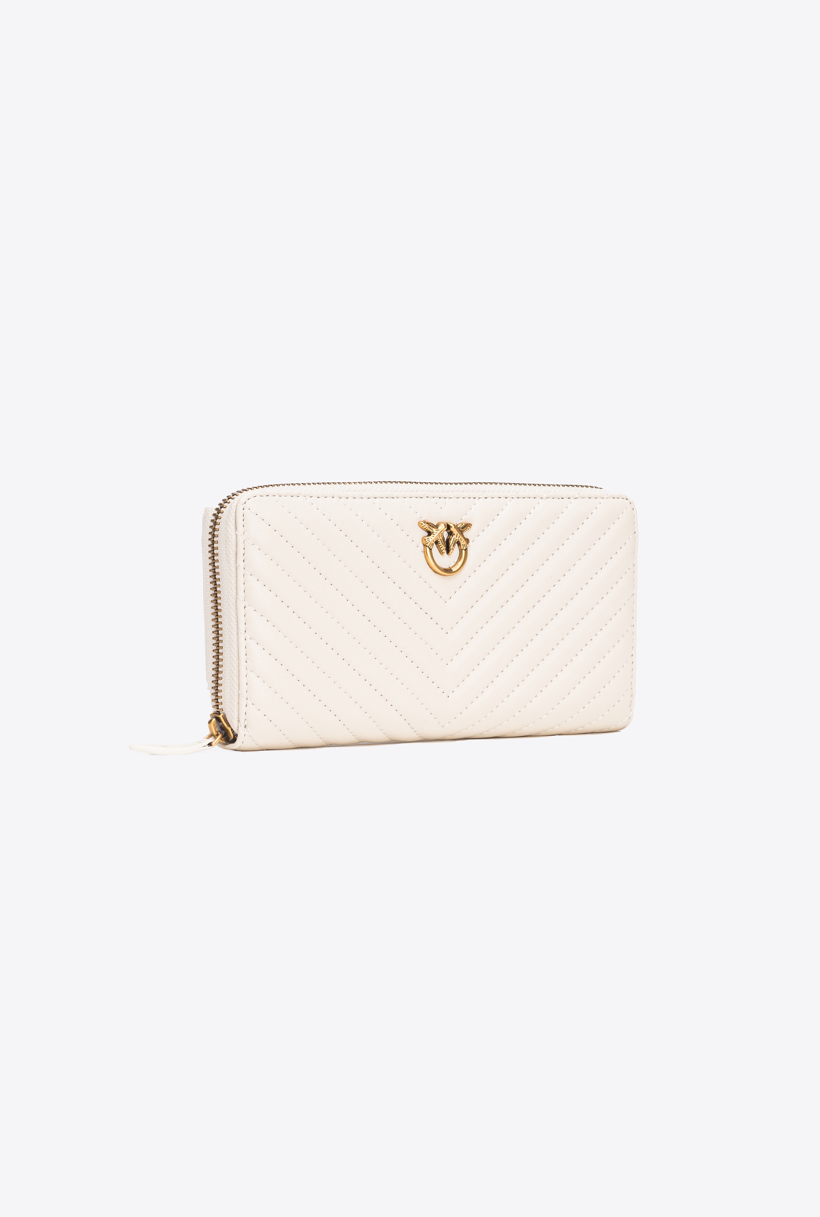 ZIP-AROUND WALLET IN CHEVRON-PATTERNED NAPPA LEATHER - 3