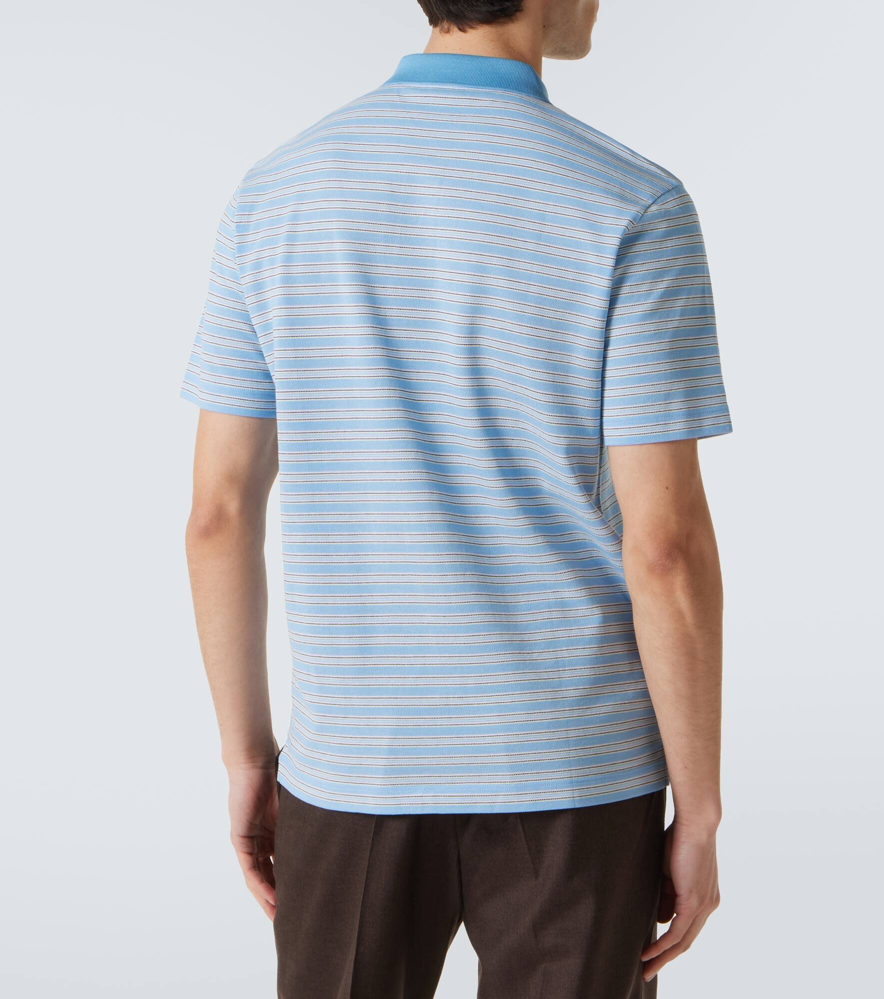 Striped cotton polo shirt - 4