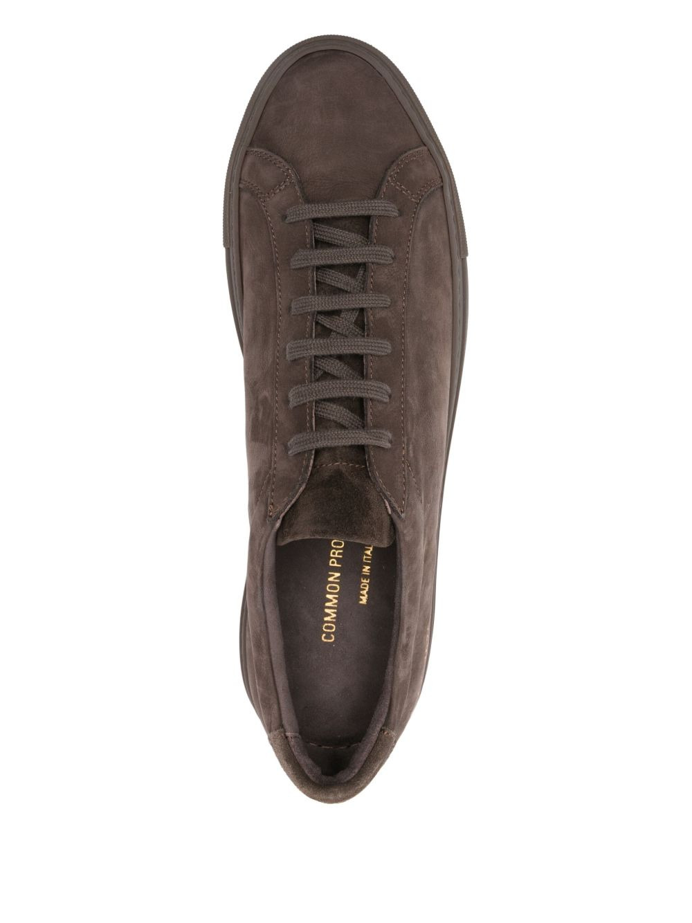 suede-leather low-top sneakers - 4