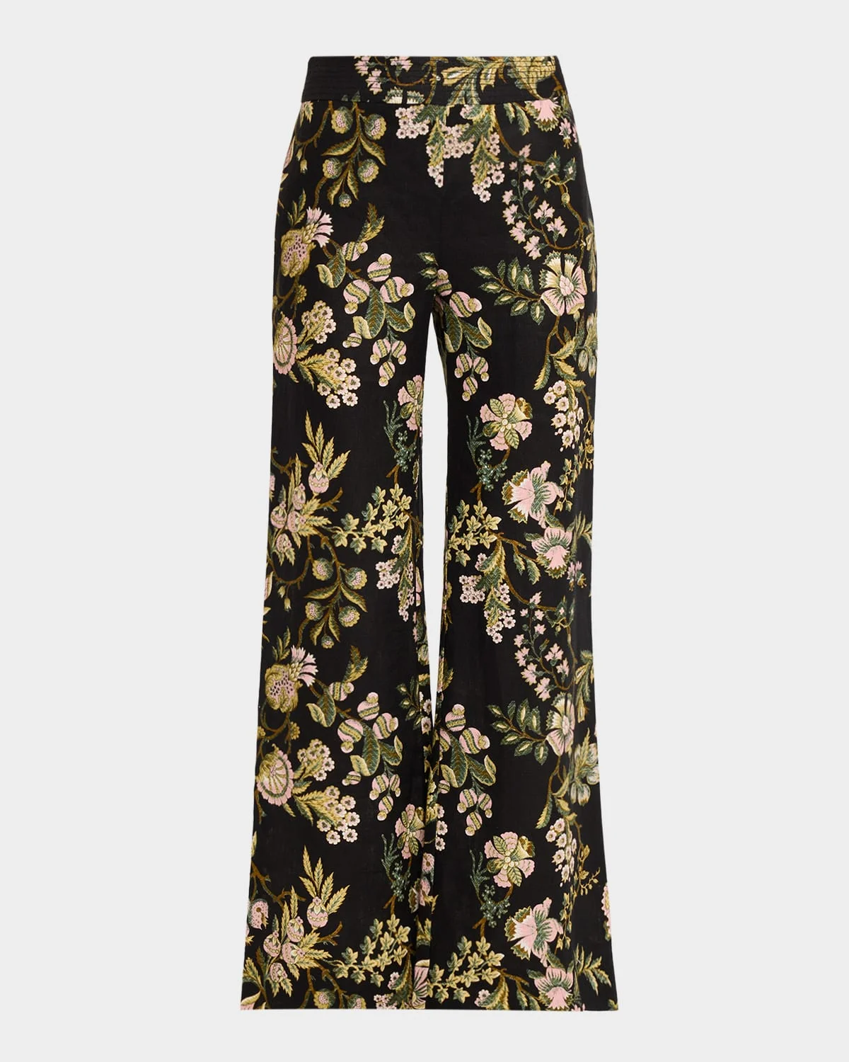 Josephine Floral Linen Pants - 1