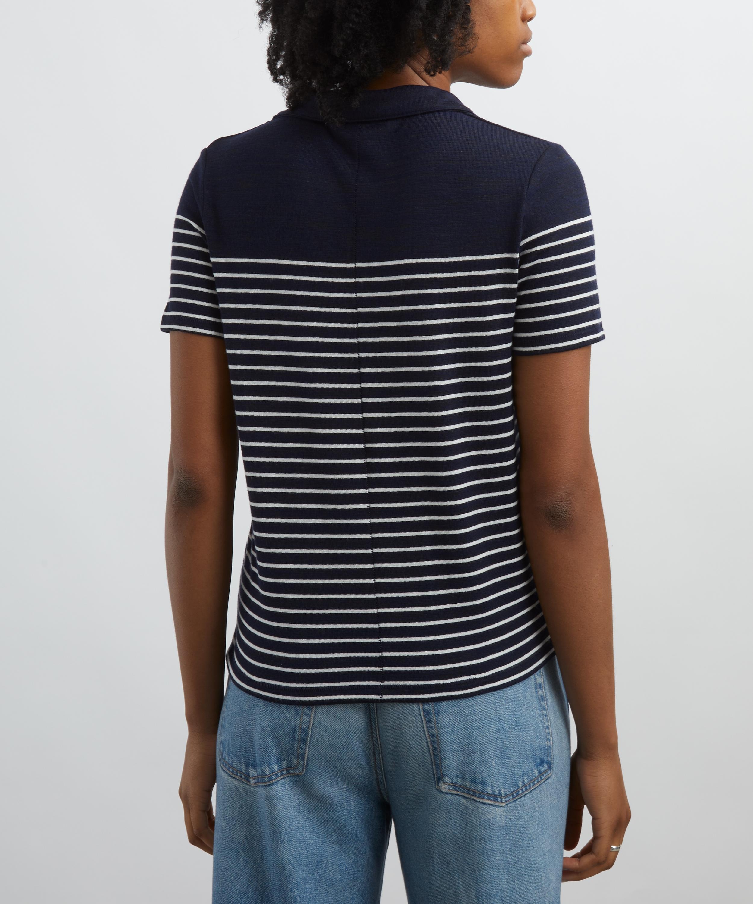 The Stripe Knit Short Sleeve Polo - 4