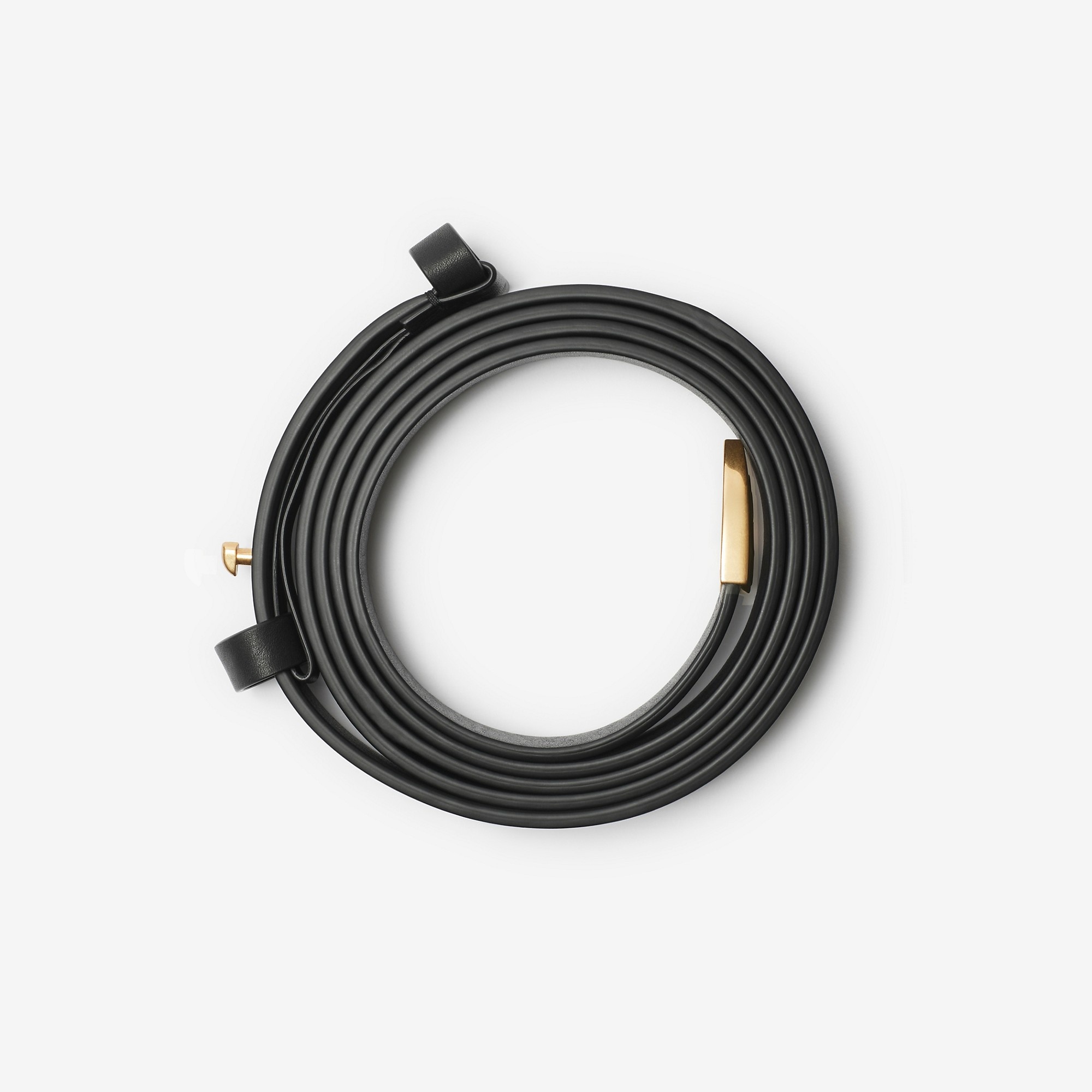 Thin Leather B Shield End Belt - 3