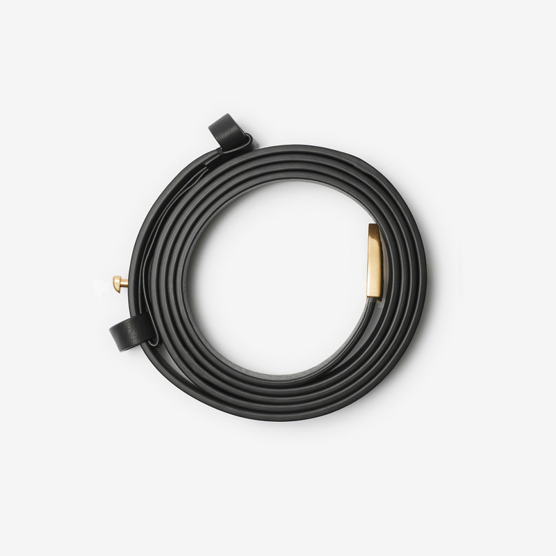 Thin Leather B Shield End Belt 3