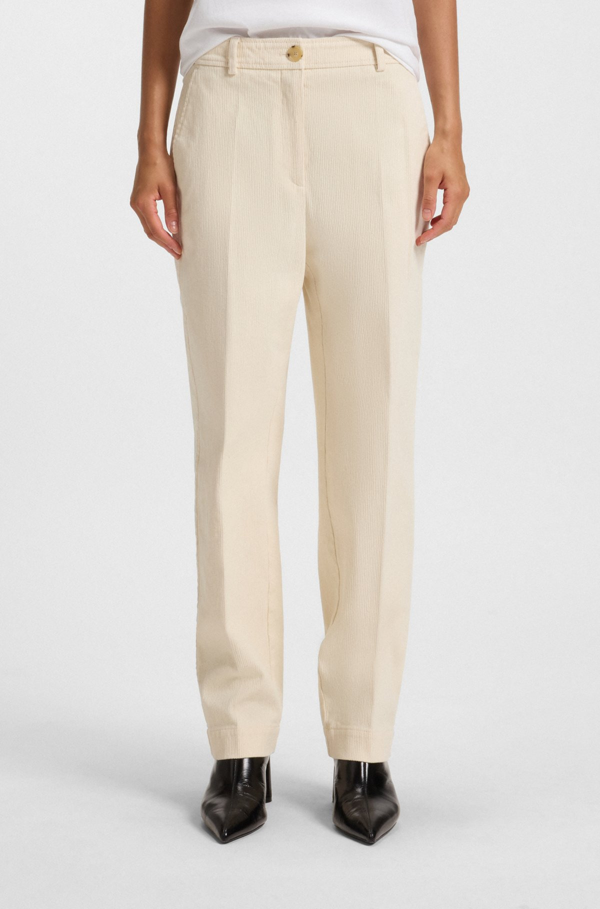 REGULAR-FIT TROUSERS IN CORDUROY - 2