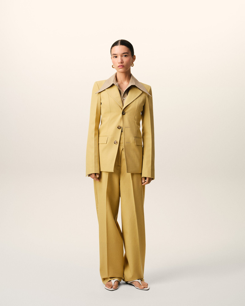 AMI Paris YELLOW NEW WOOL SINGLE BREASTED FITTED JACKET outlook