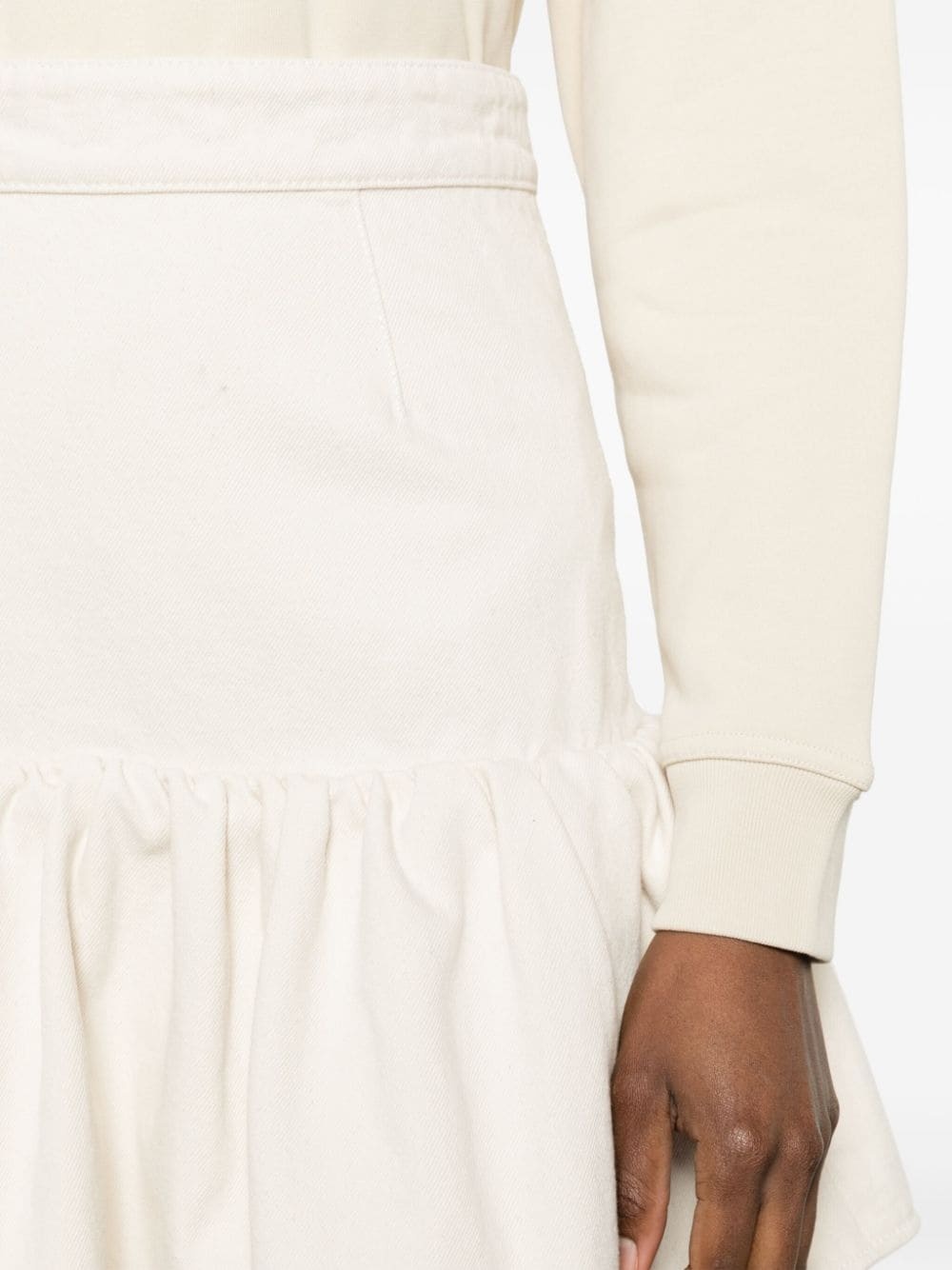 ruffled cotton mini skirt - 5
