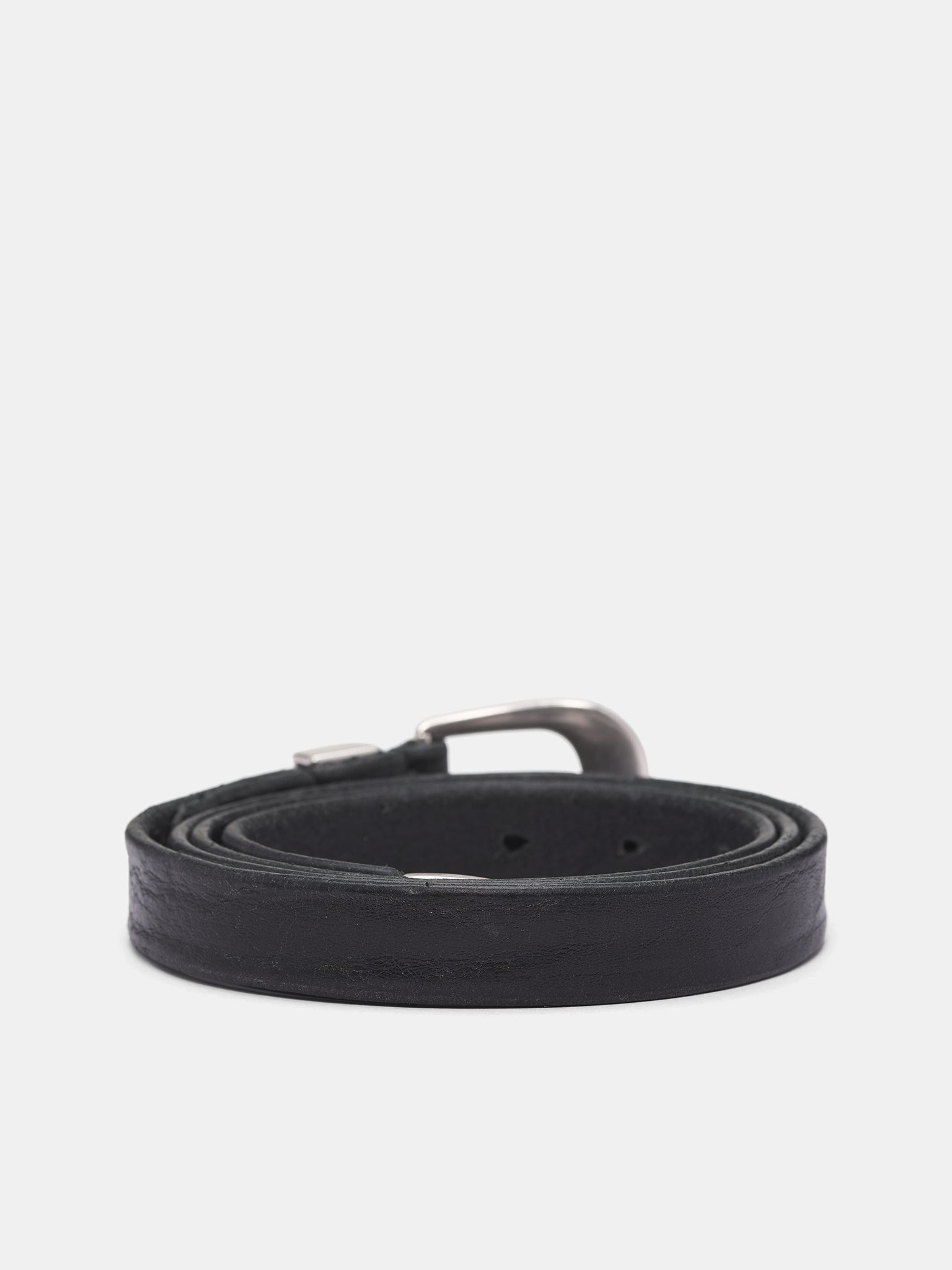 2cm Black Leather Belt - 2
