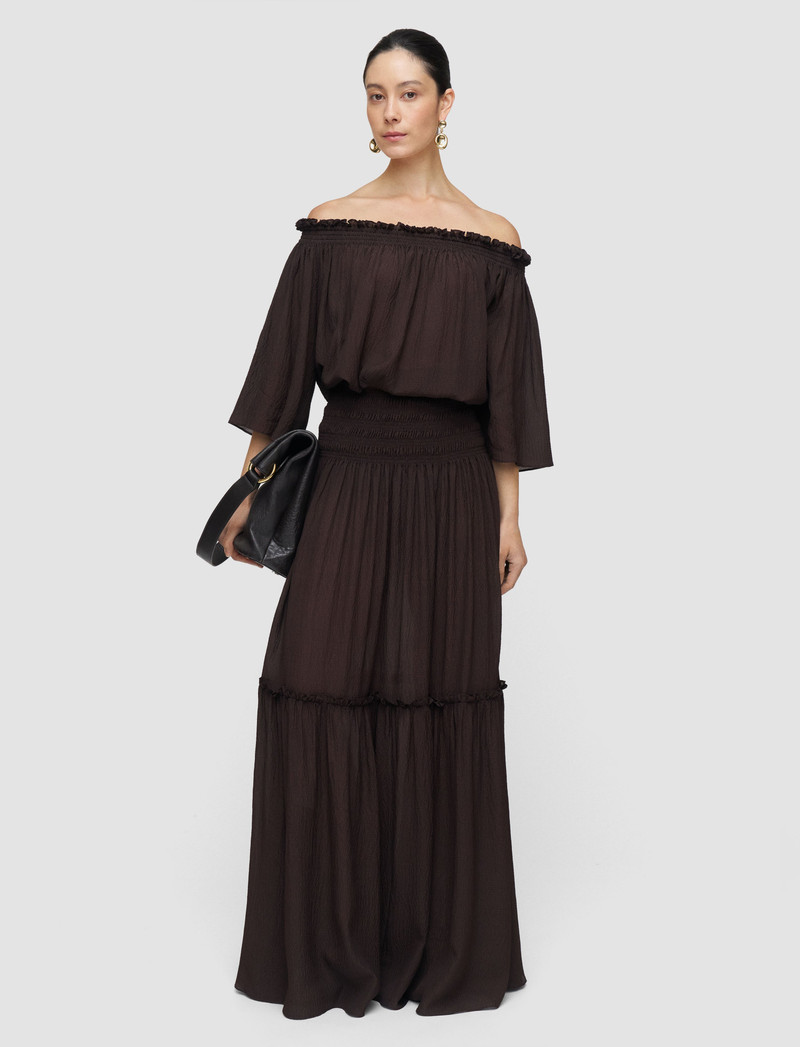 JOSEPH Folia Textured Silk Skirt outlook