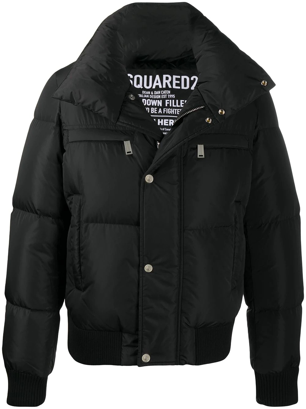 funnel-neck padded jacket - 1