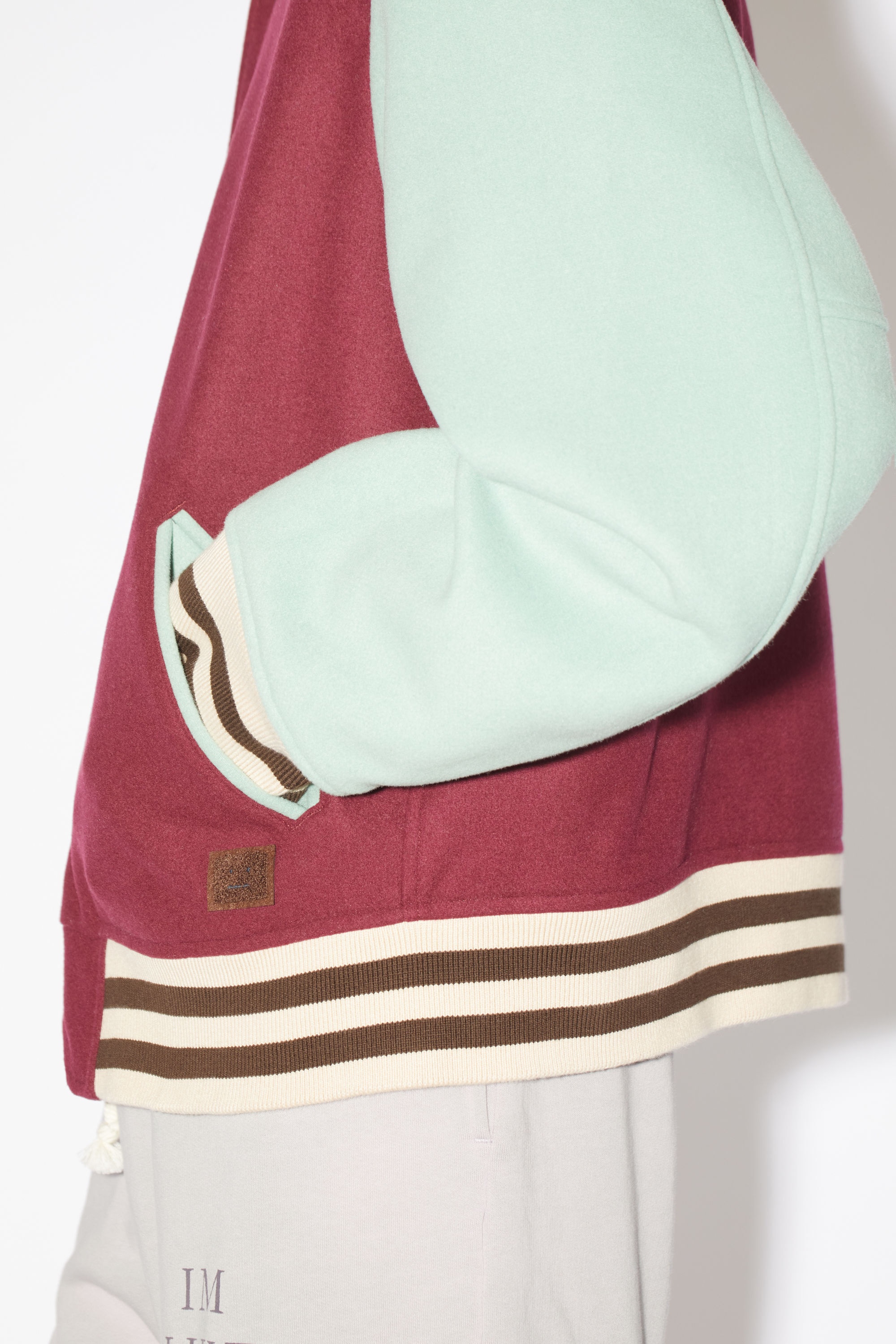 Wool blend jacket - Wine red - 5