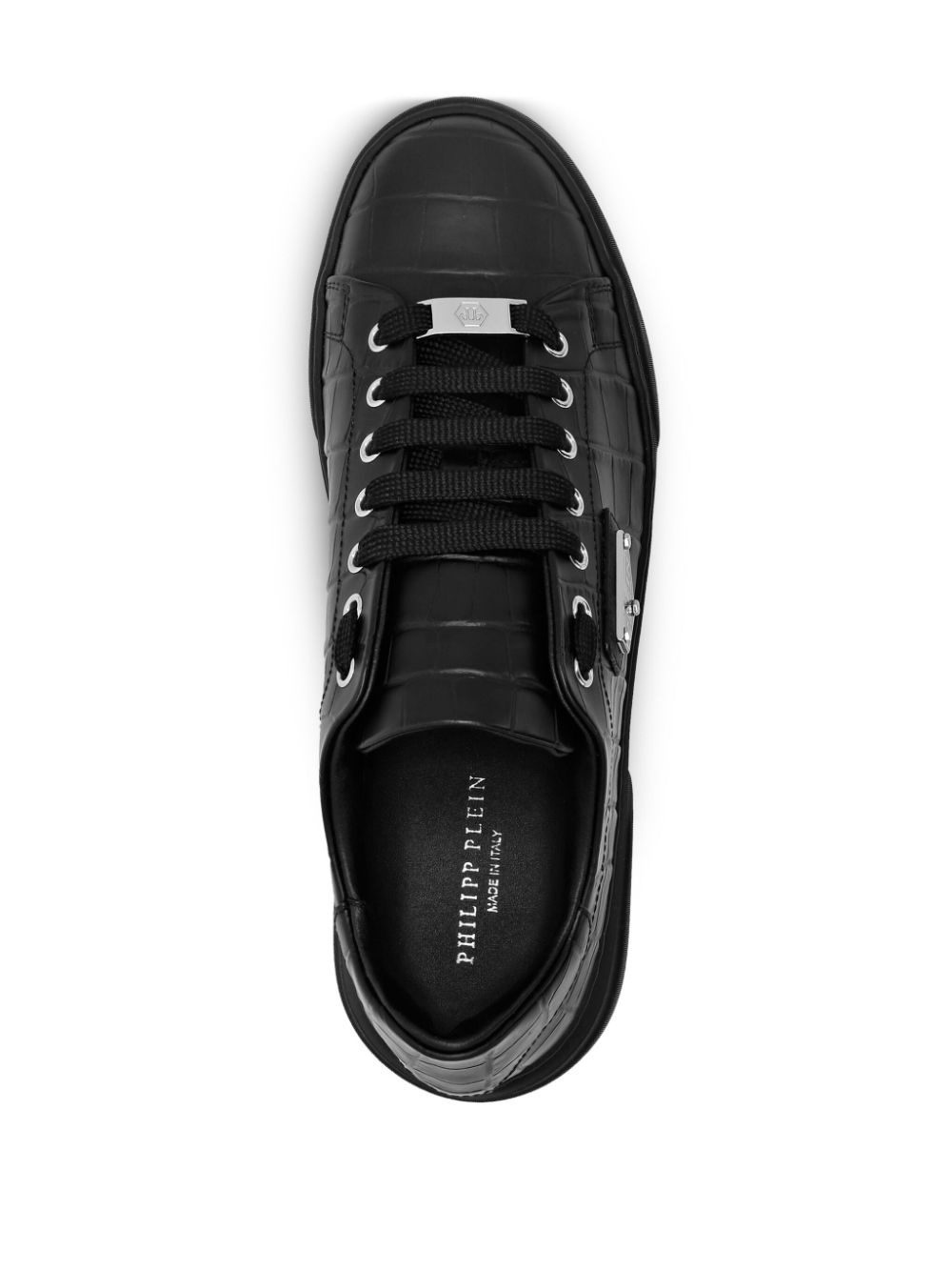 Iconic Plein-plaque crocodile-effect sneakers - 3