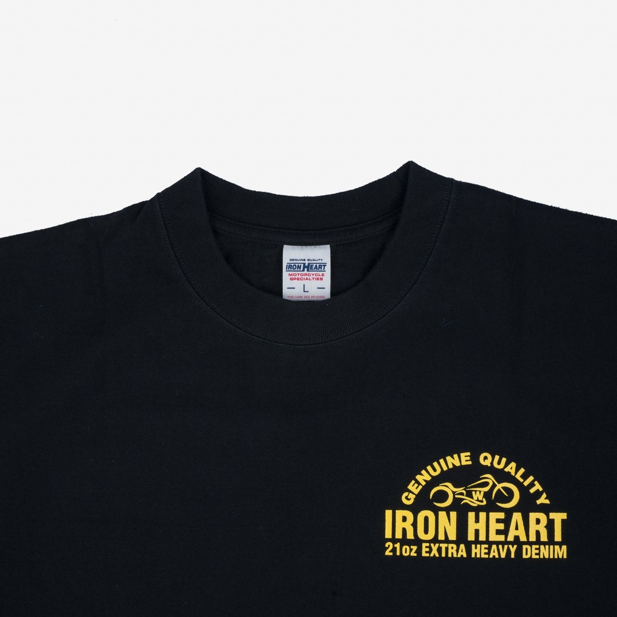 IHPT-2304-BLK 7.5oz Printed Loopwheel Crew Neck T-Shirt - Black - 8
