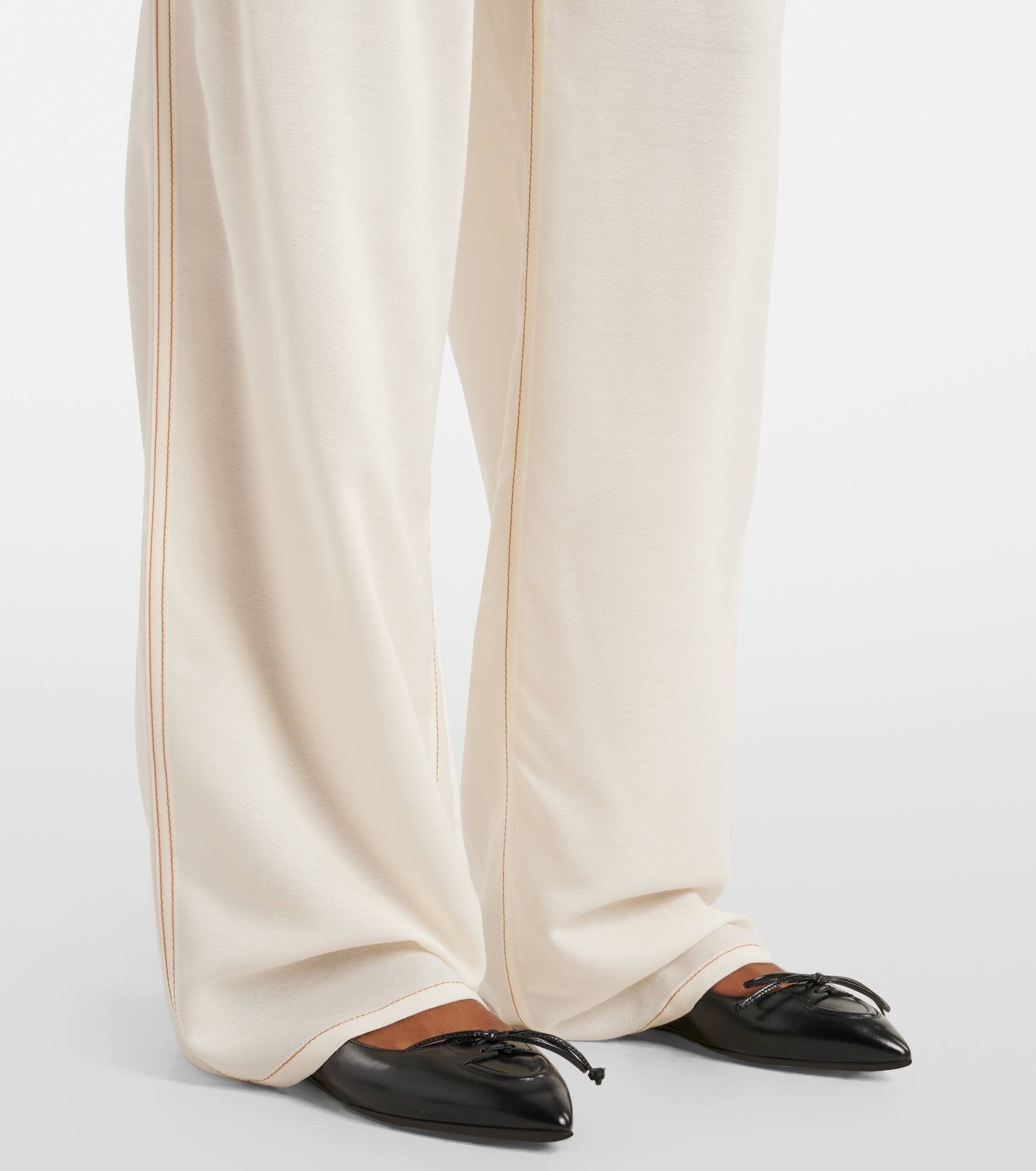 High-rise wool-blend wide-leg pants - 5