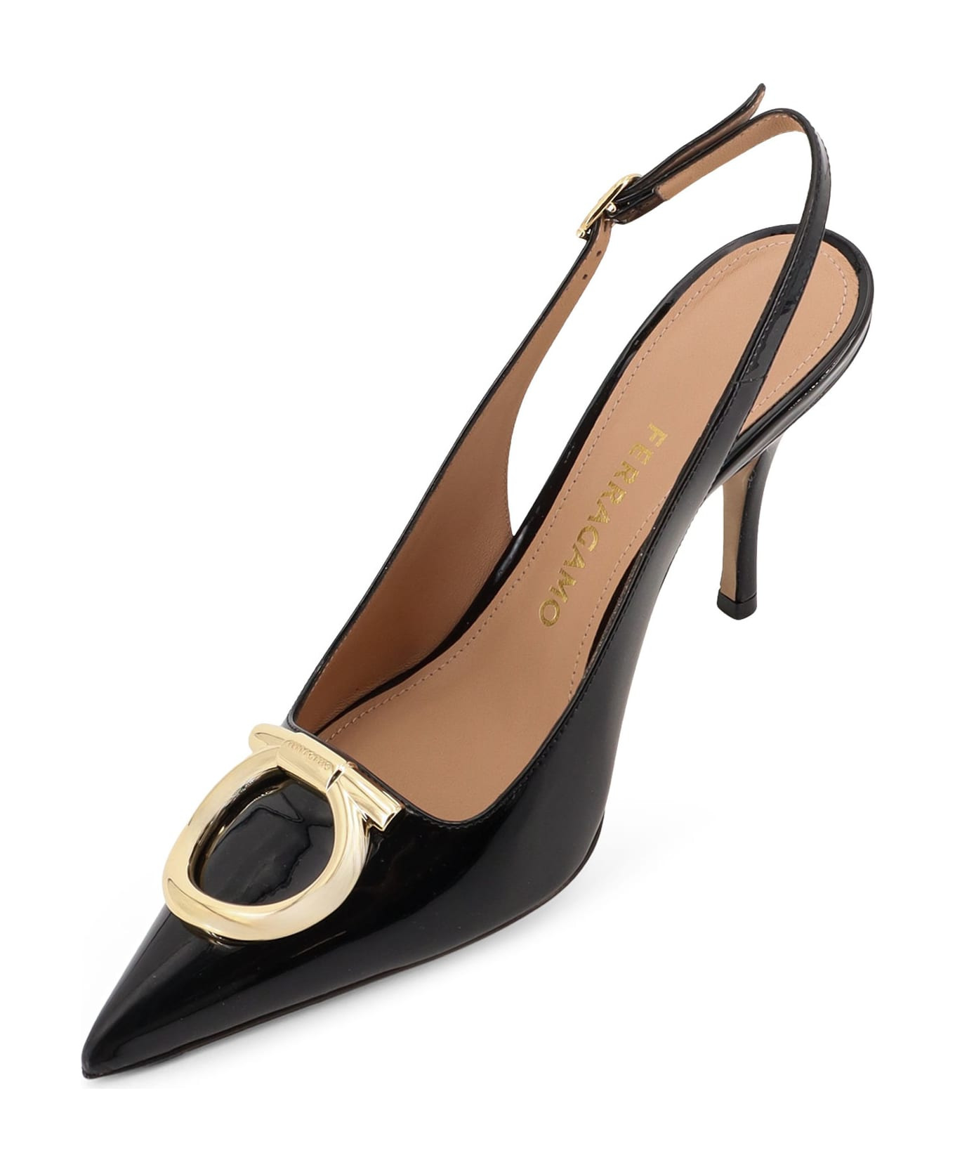 Sara Patent Leather Slingback Pumps - 4