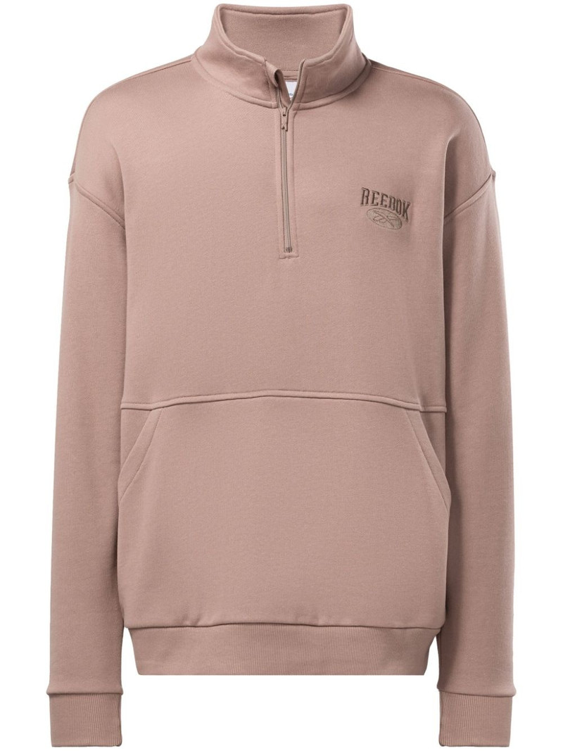 logo-embroidered quarter-zip sweatshirt 1