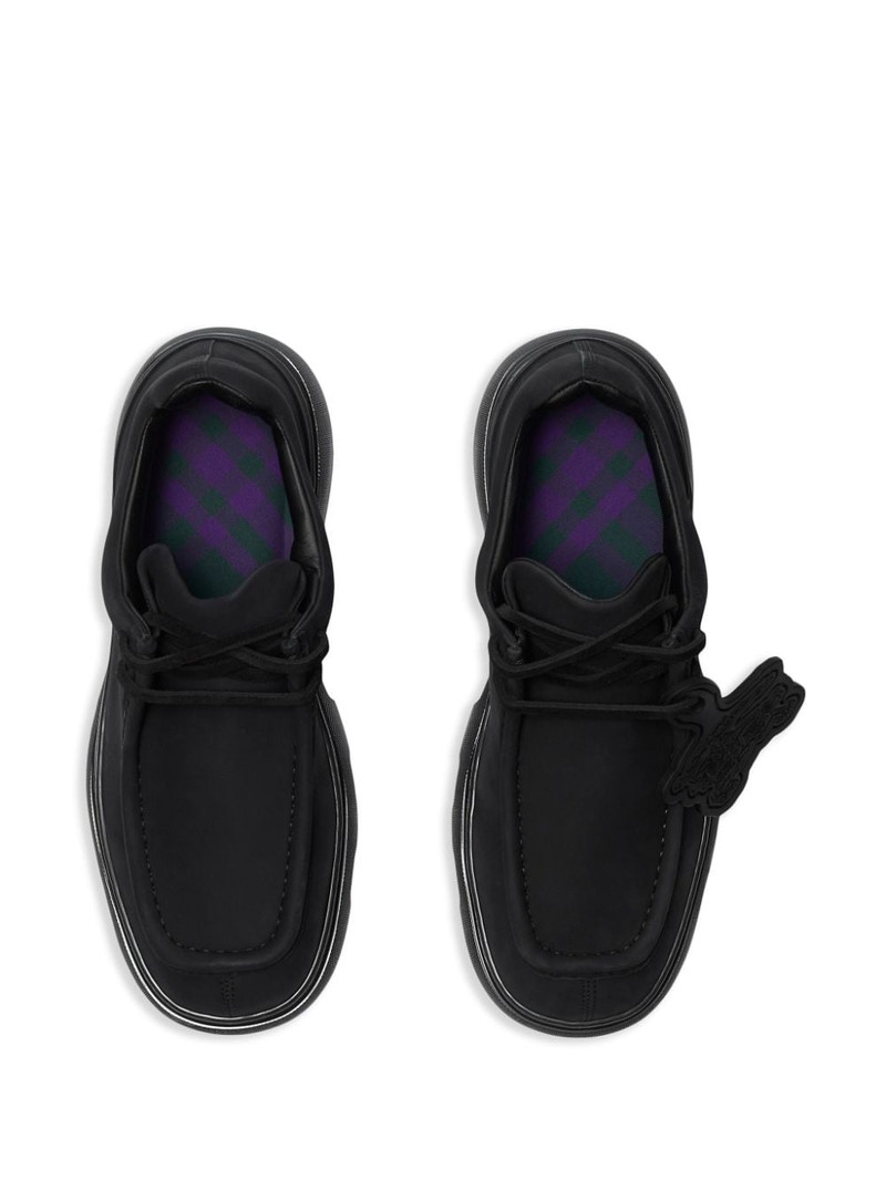 lace-up suede derby shoes 5