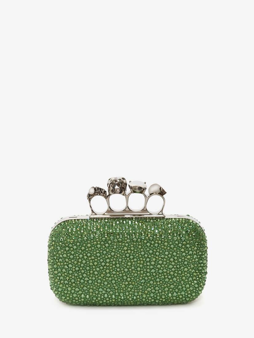 Women's Knuckle Clutch in Acid Green - 3