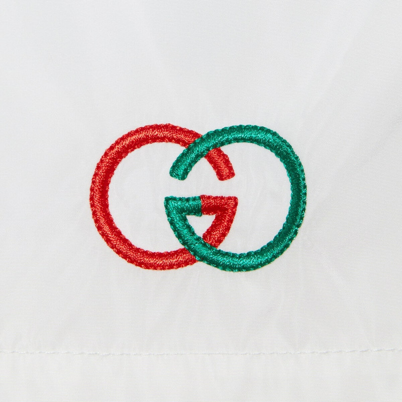 GUCCI Waterproof nylon shorts with embroidery outlook