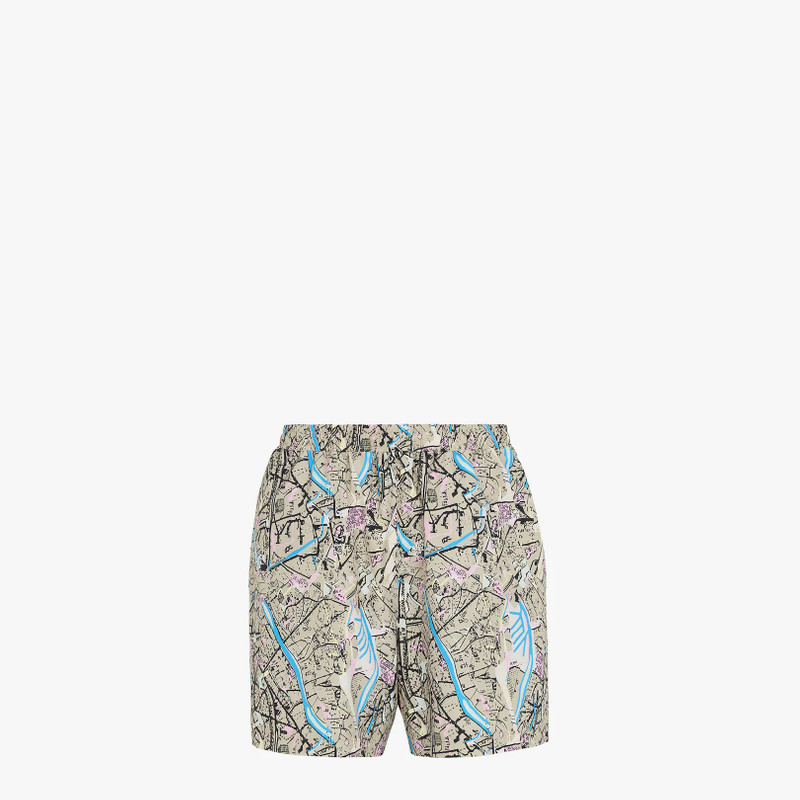 Beige cotton shorts 1