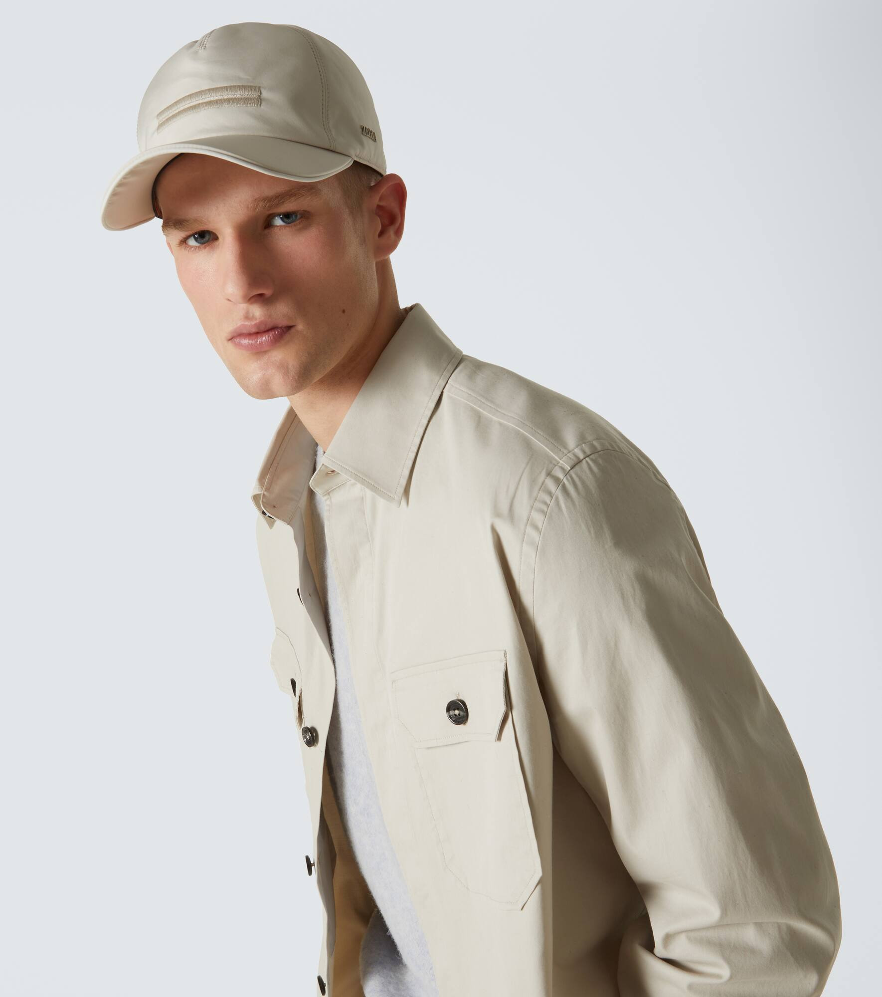 Logo leather-trimmed baseball cap - 2