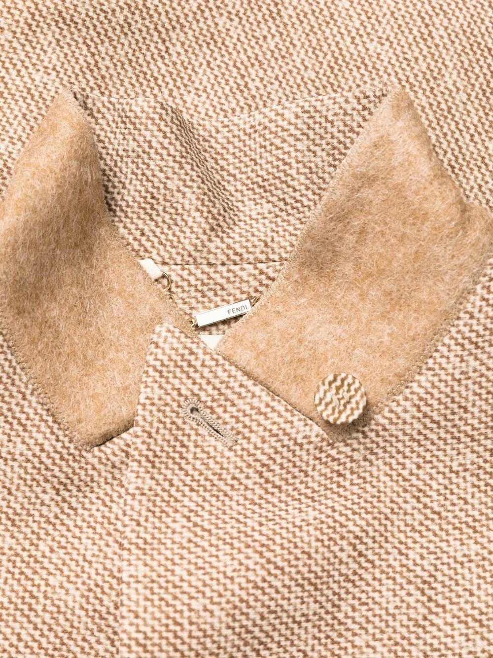 stand-collar wool-silk coat - 7