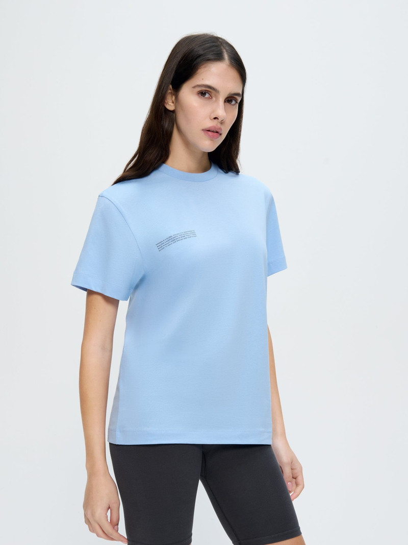 PANGAIA Womens 365 Midweight T-shirt - Dewdrop Blue outlook
