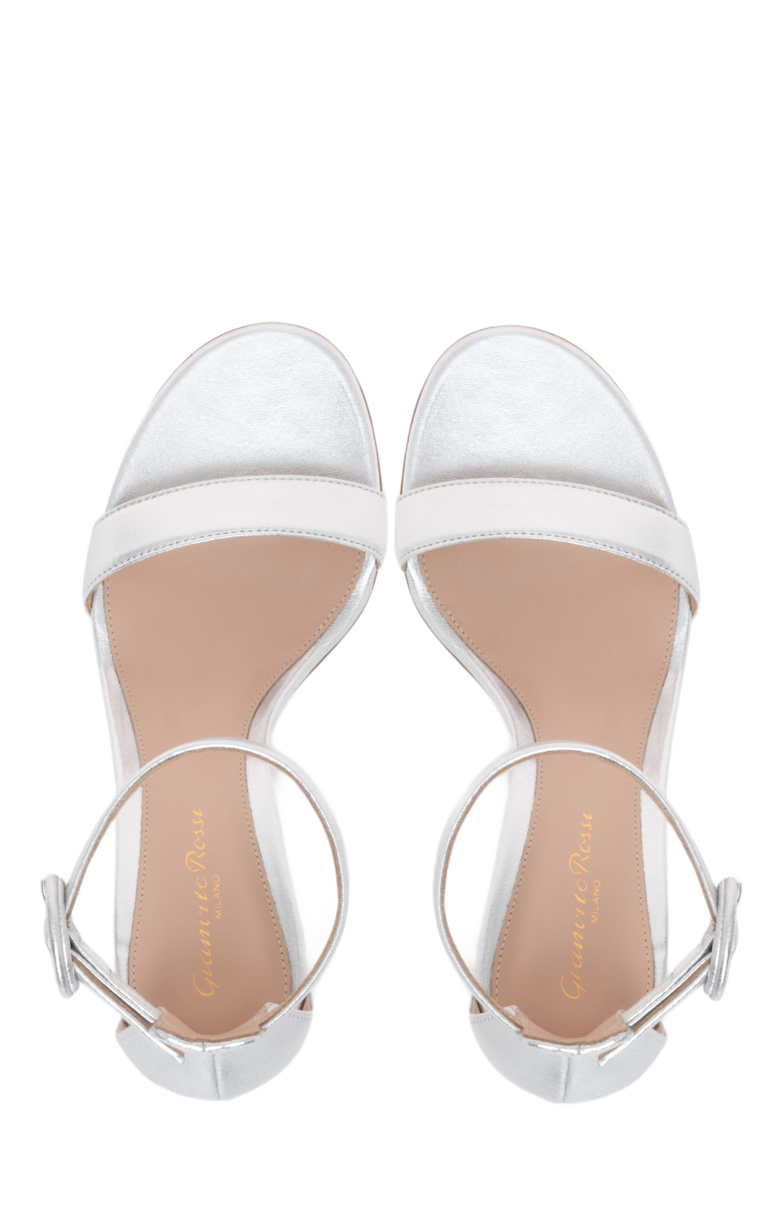 Gianvito Rossi Portofino 85 Sandals in Silver at Nordstrom - 3