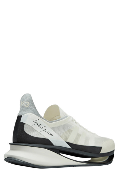 Y-3 S-Gendo Run Running Shoe in Off White/Cream White/Black outlook
