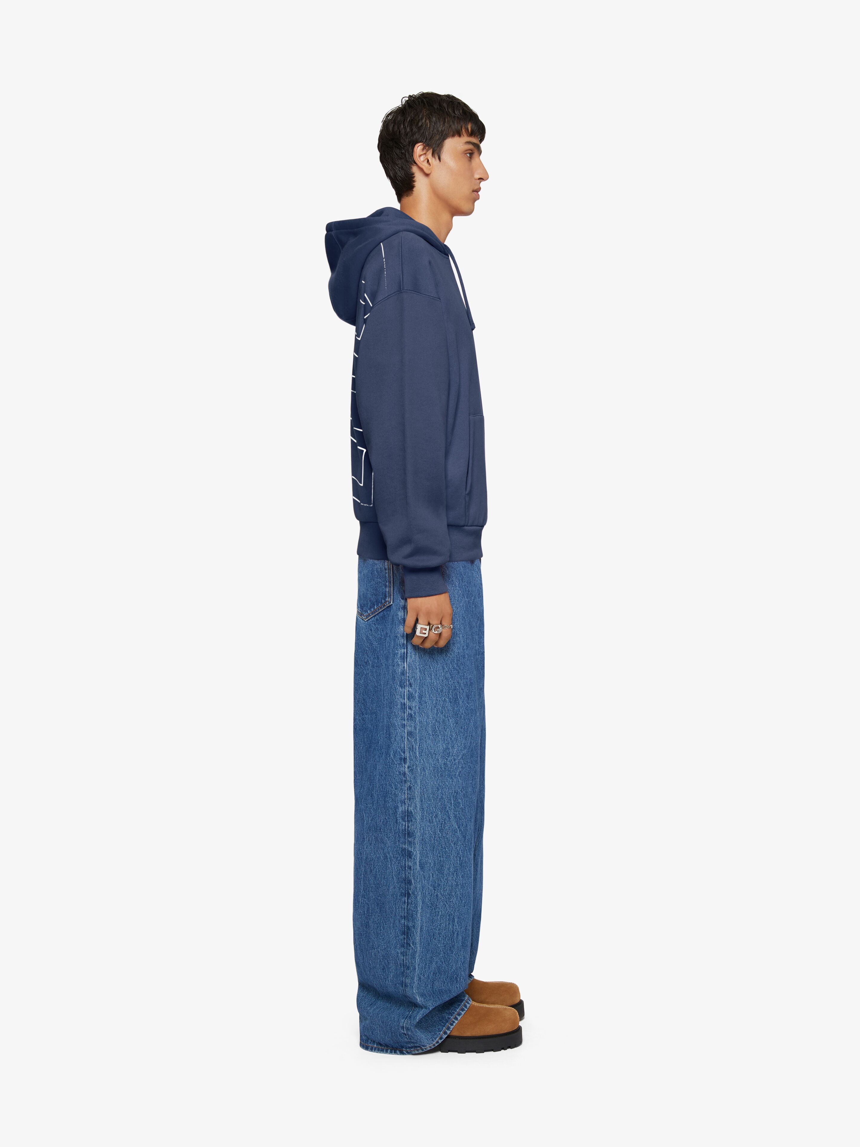 4G BOXY FIT HOODIE IN FLEECE - 3