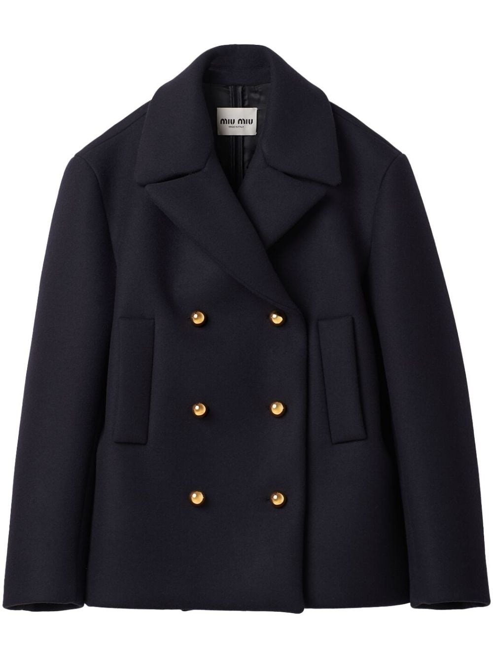 ジャケット・アウター miumiu pea coat wool jacket Miu Miu double-breasted wool peacoat | farfetch | REVERSIBLE
