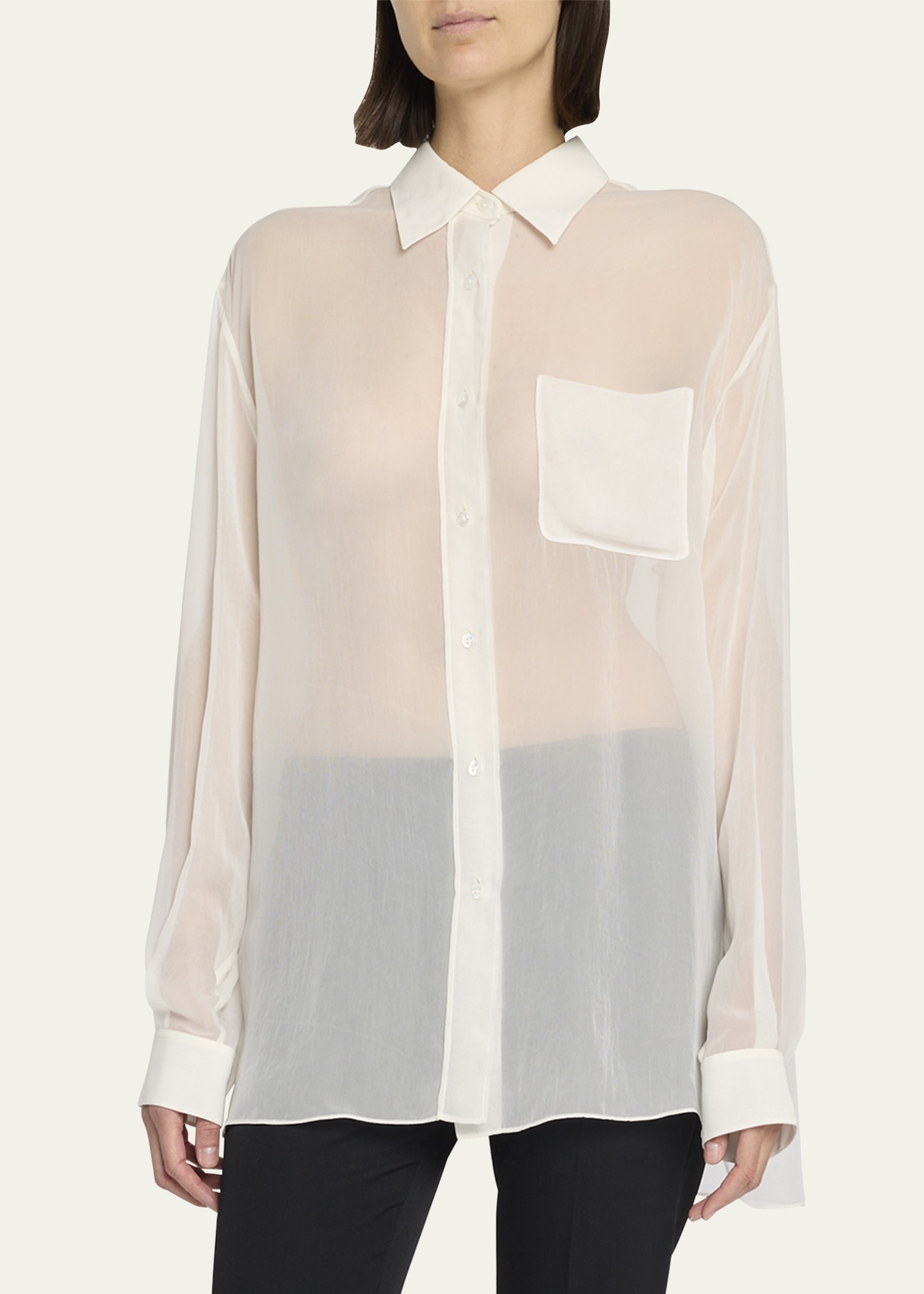 Nesson Sheer Oversized Shirt - 4