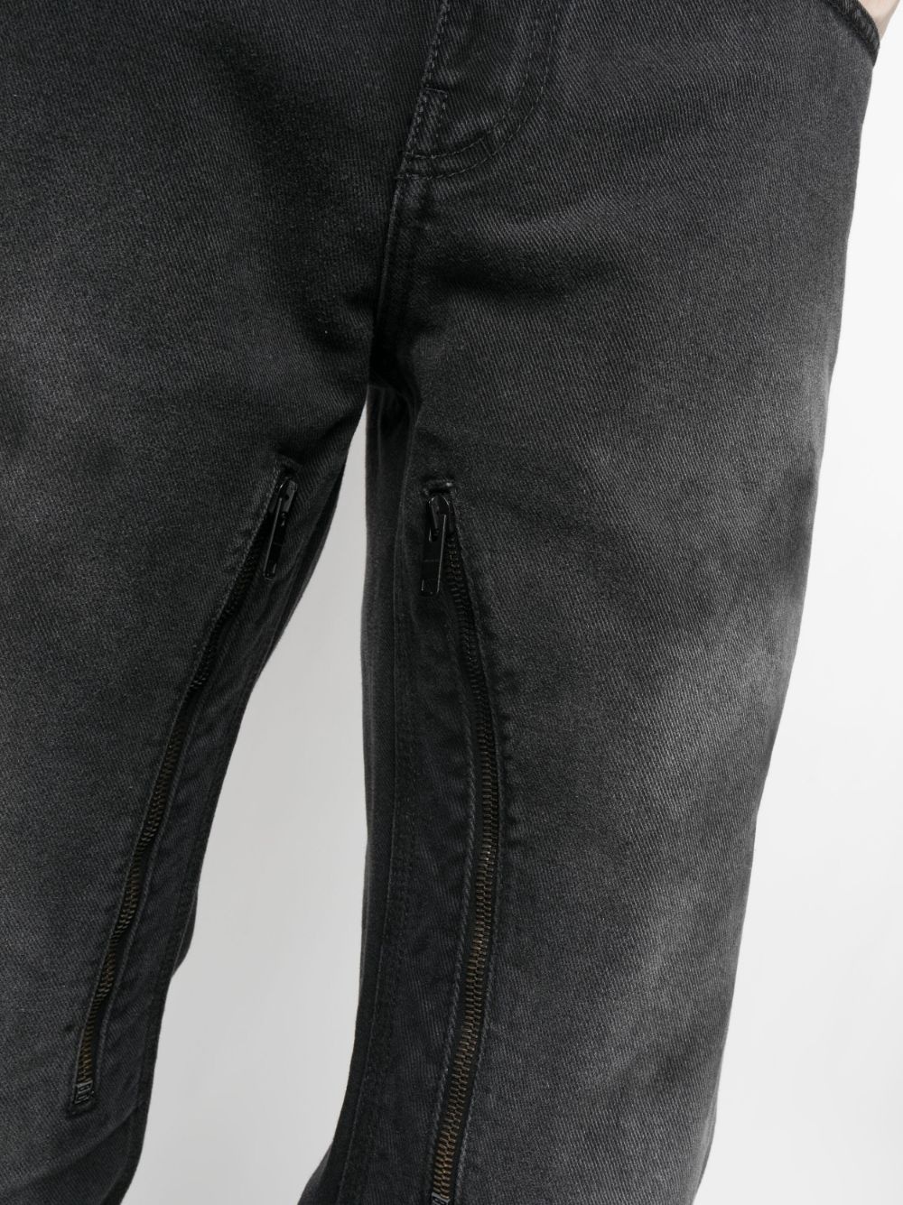 straight-leg stonewashed jeans - 5