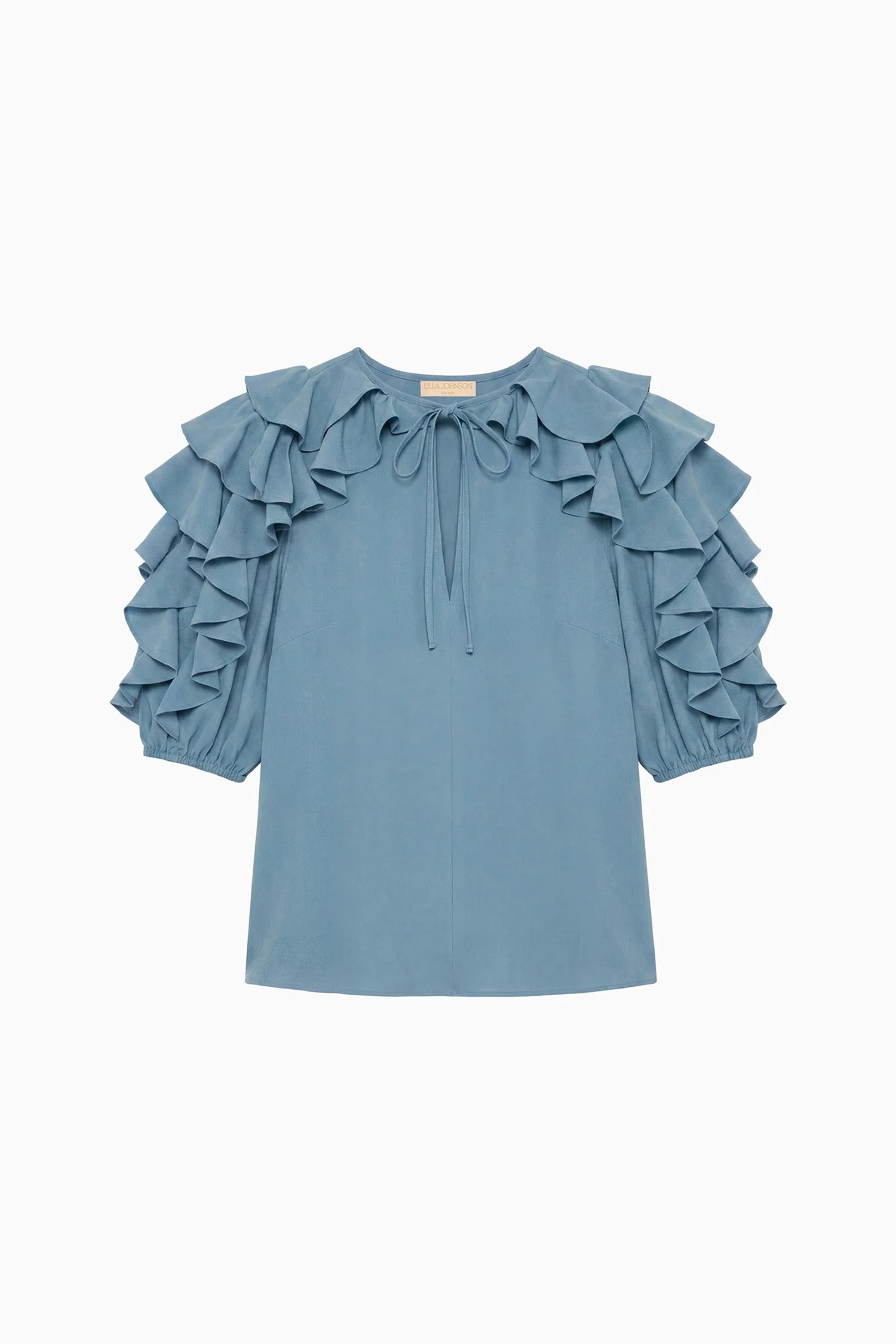 Josephine Short Sleeve Silk Top - 1