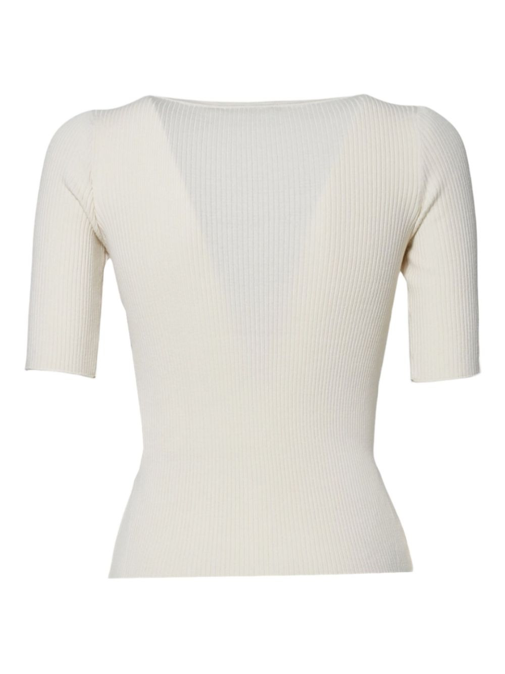 rib-knit T-shirt - 2