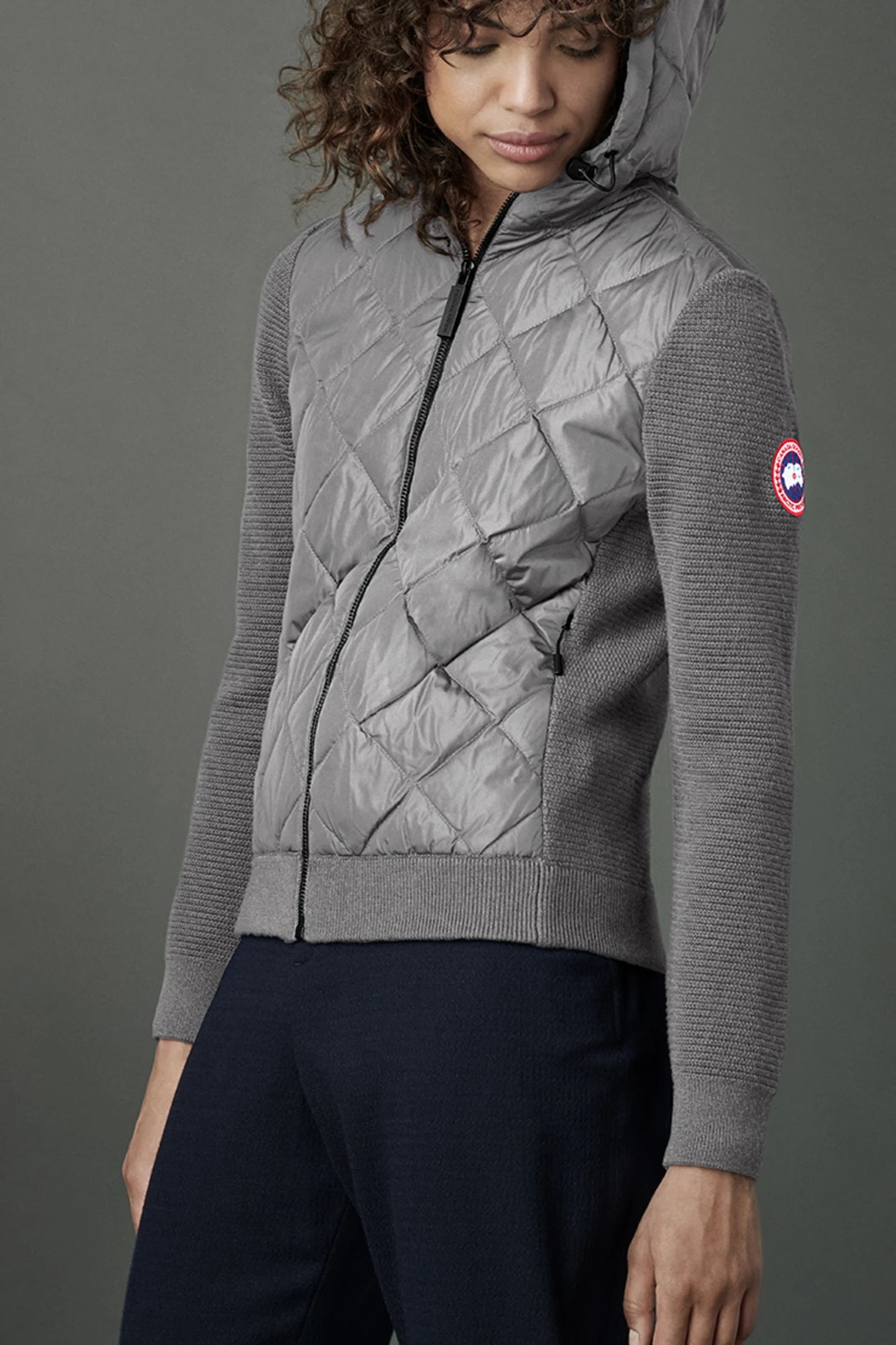 HYBRIDGE QUILTED KNIT HOODY - 4